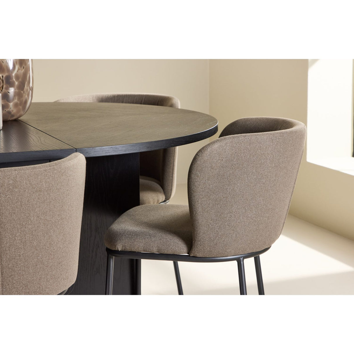 Strada, Edina Oval matgrupp Brun, Svart, 6st