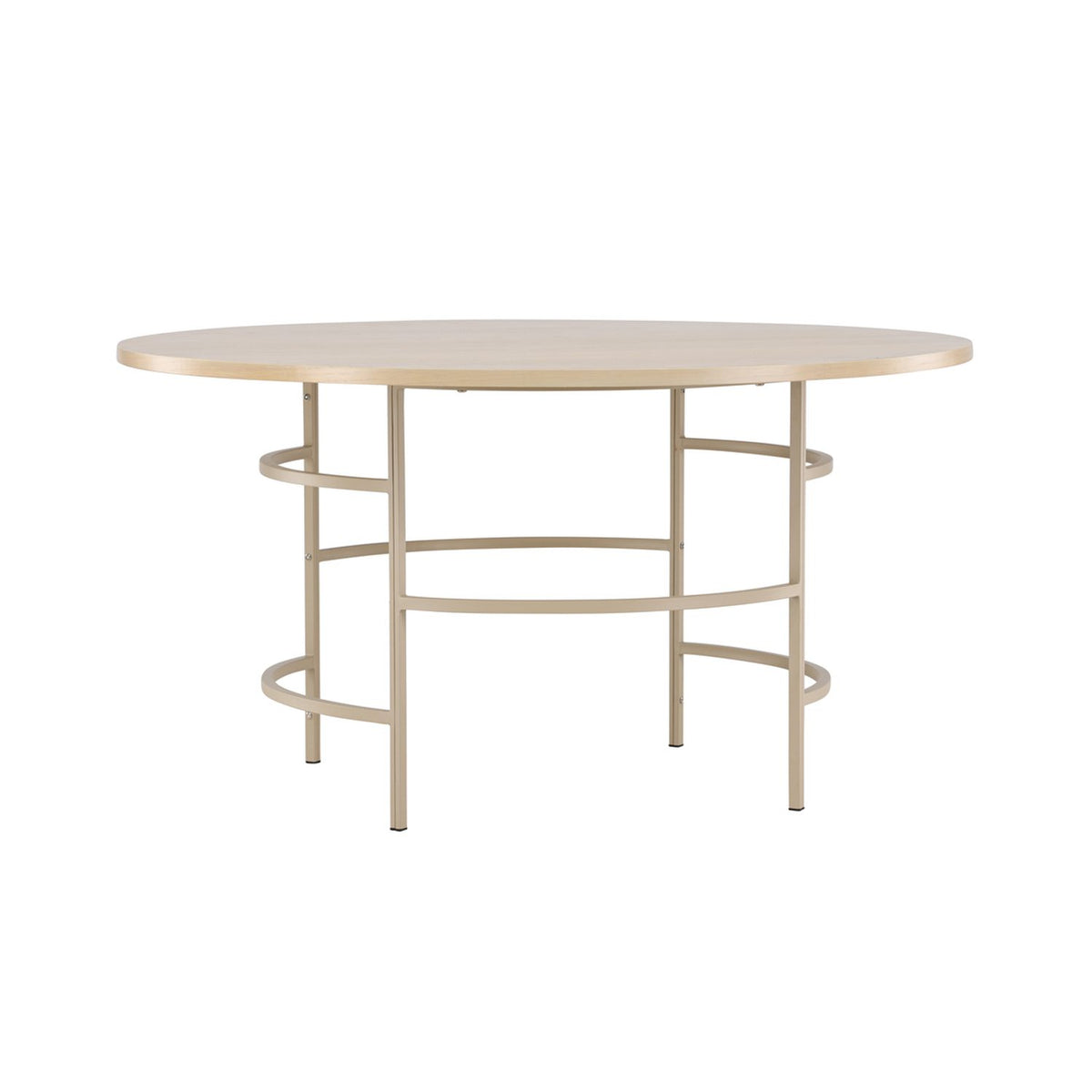 Köpenhamn Runt matbord Beige, vitlaserad, MDF, ⌀140