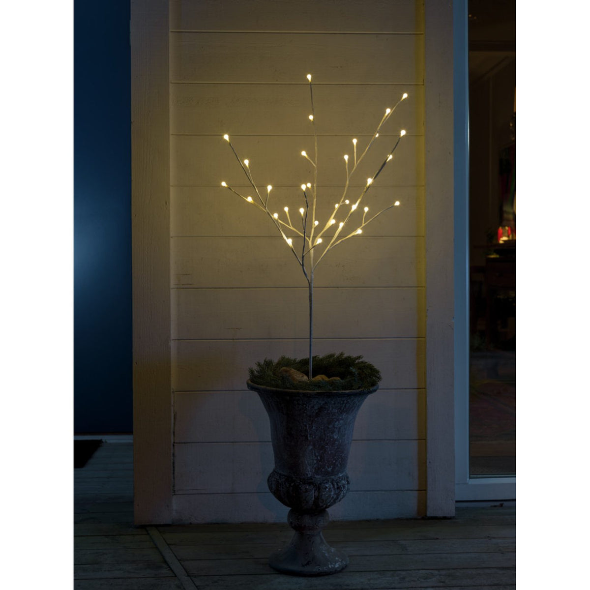 Kvist 100cm LED Steady/firefly Ljusdekoration Ute Vit