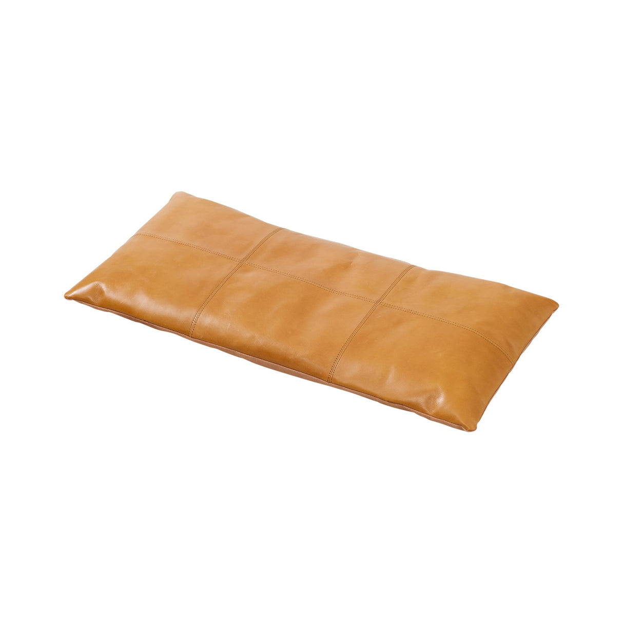 Sittdyna till Rib-bänk för 2 Personer i Skinn Ljusbrun