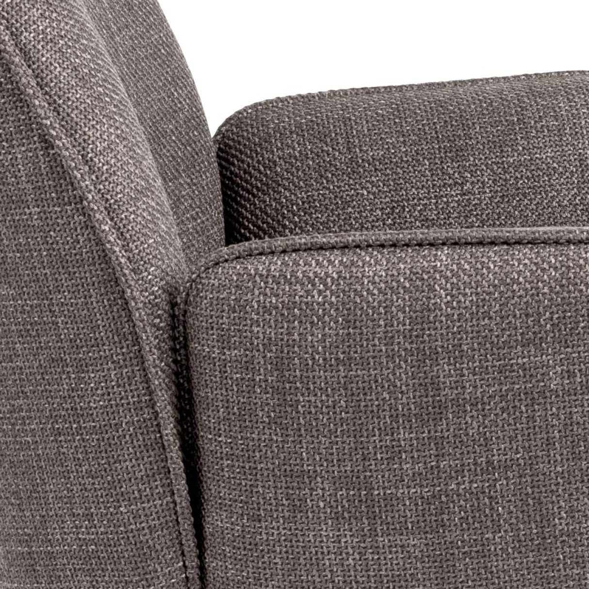 Bayonne Karmstol Basel tyg Ljusgrå-Brun