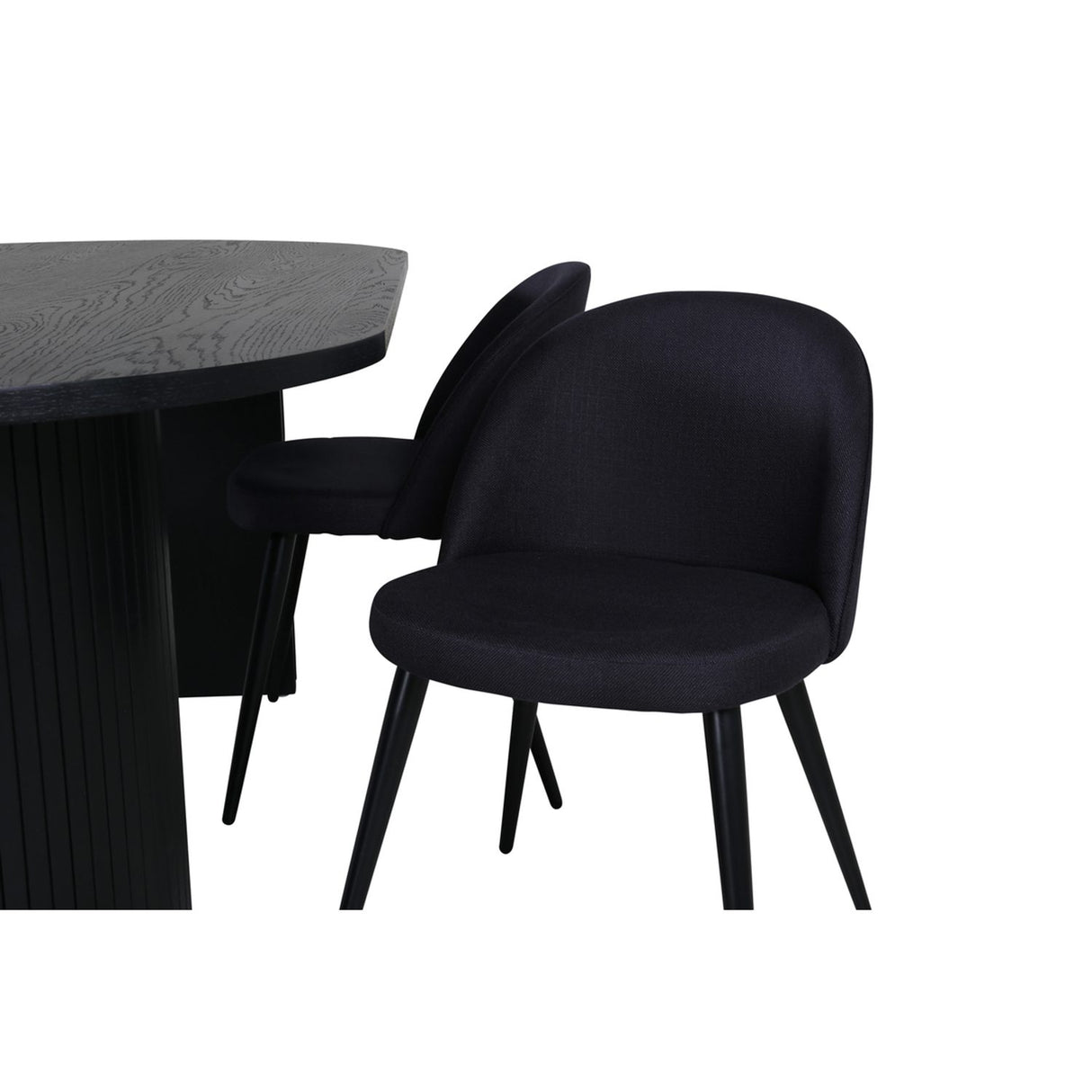 Bianca, Velvet Oval matgrupp Svart, Svart, 200 x 90