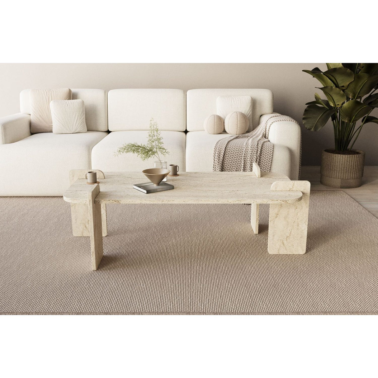 Virgo Soffbord Travertine