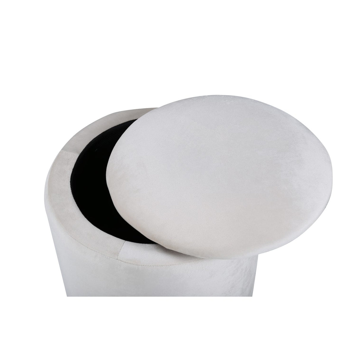 Limpen Puff Vit, Polyestersammet