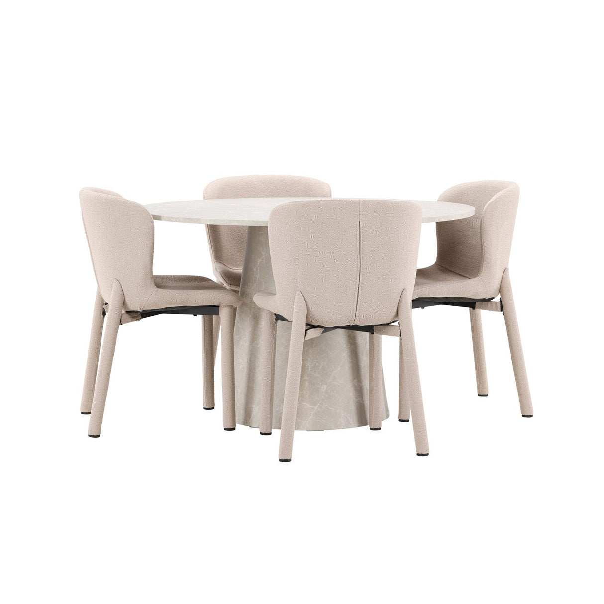 Lanzo, Astoria Runt matgrupp Beige, Beige, 4st