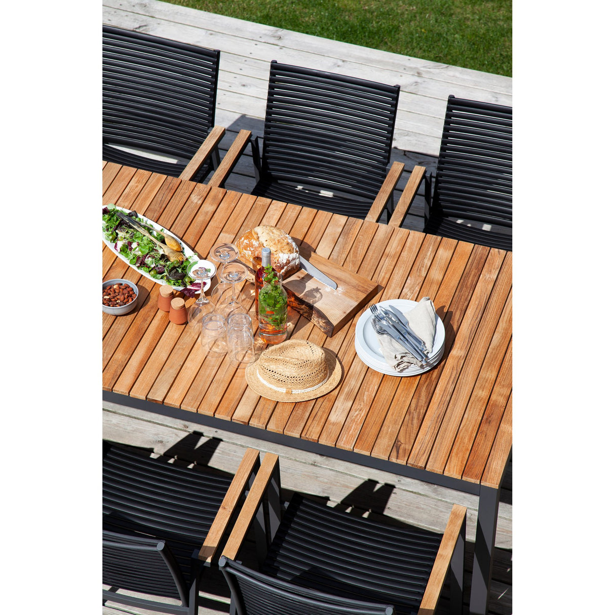 Mood Extreme Trädgårdsbord i Teak/Antracit Aluminium 208x100 cm