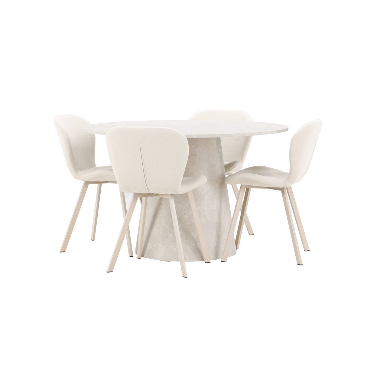Lanzo, Lilja Runt matgrupp Beige, Beige, 4st