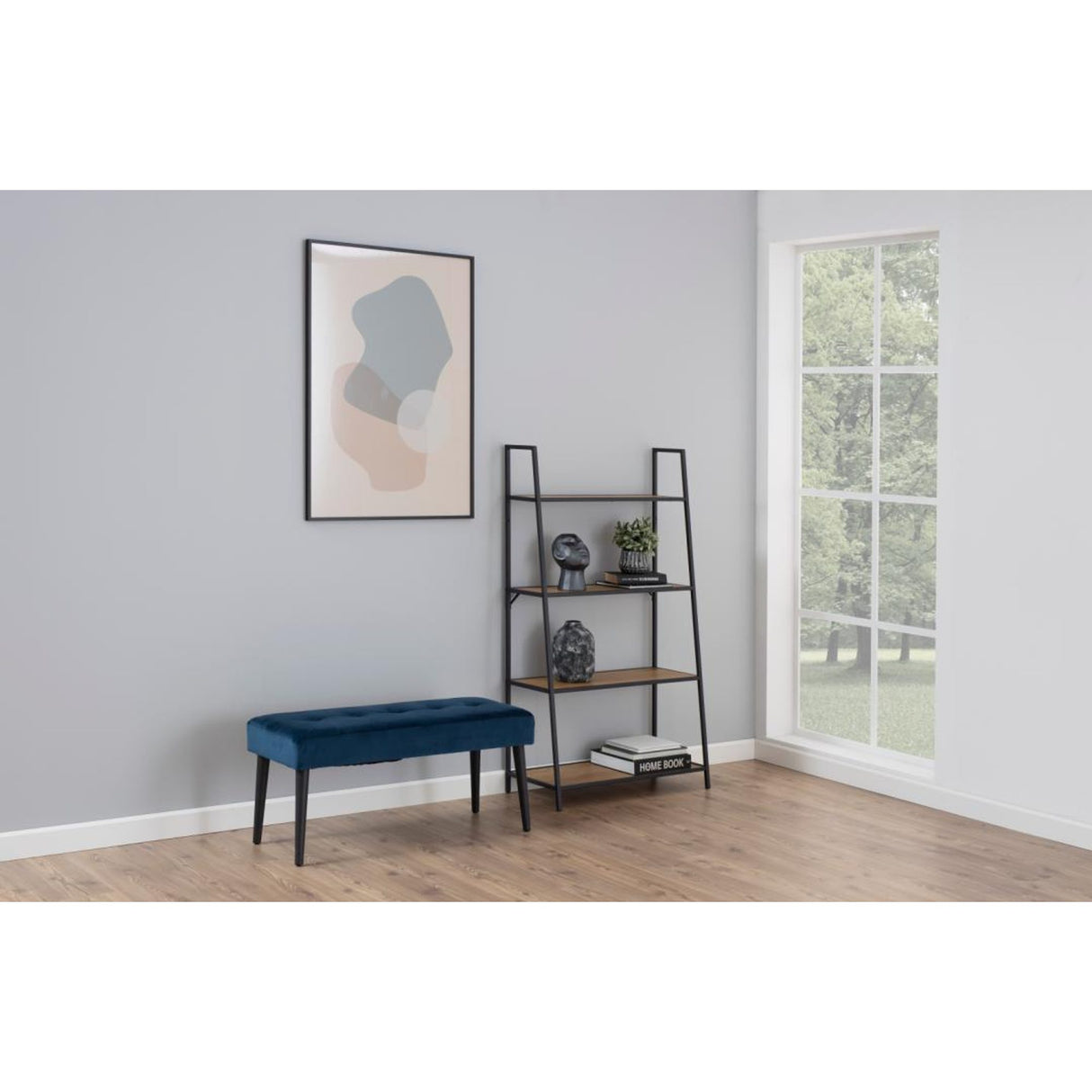 Bilson Bänk Vic tyg Marinblå