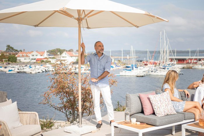 Parma Träparasoll Ø 3,5 m Trä/Natur