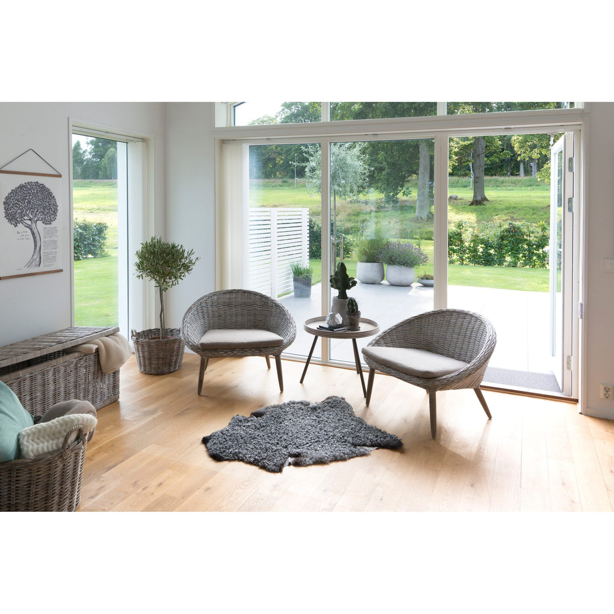 Leicester Utebord 60 cm Grå