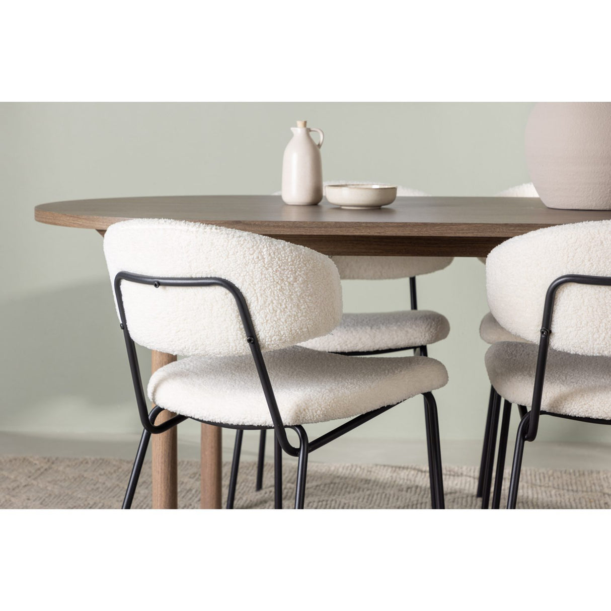 Andy, Chico Oval matgrupp Vit, Natur, 180 x 90