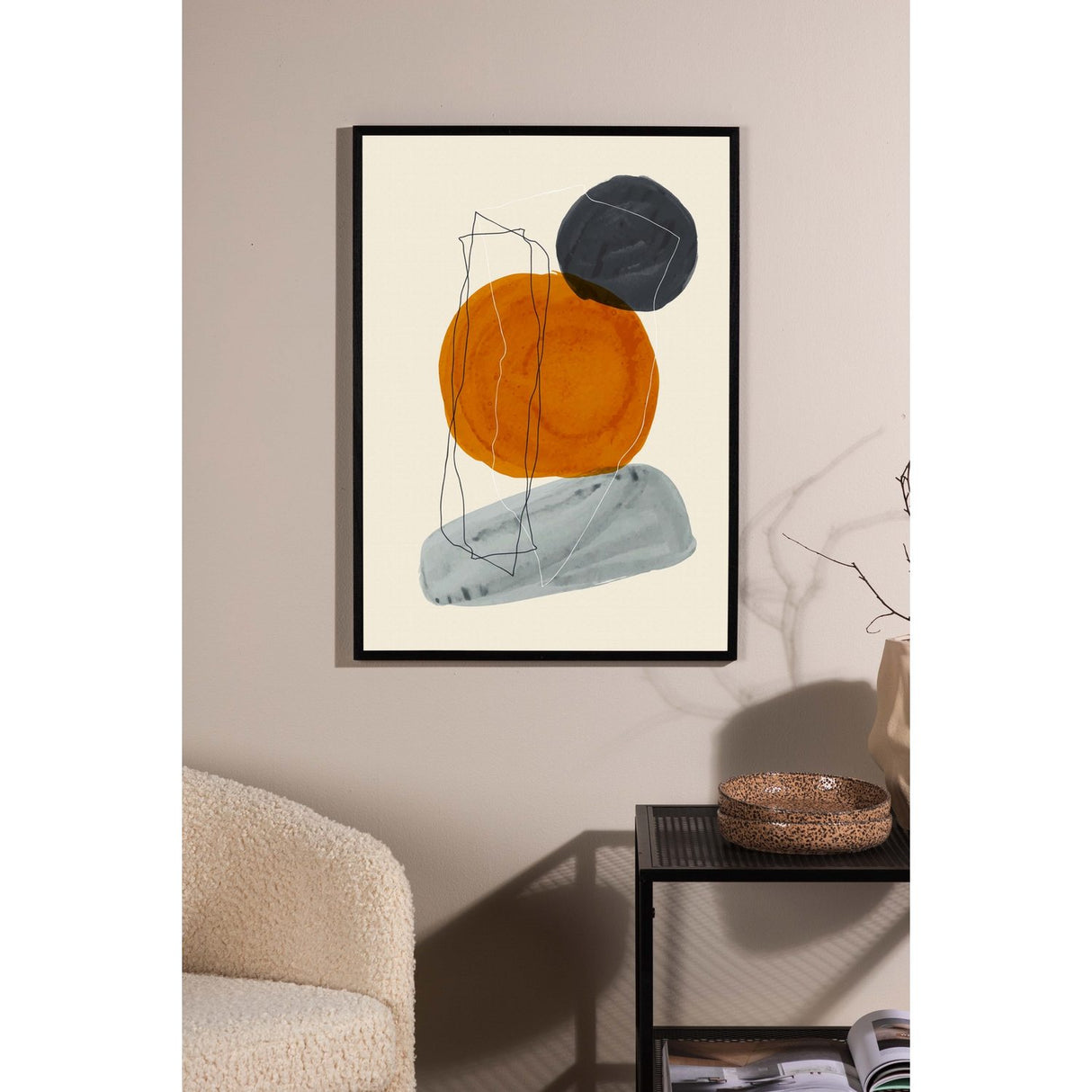 Stenar Poster Beige, 70 x 100 cm