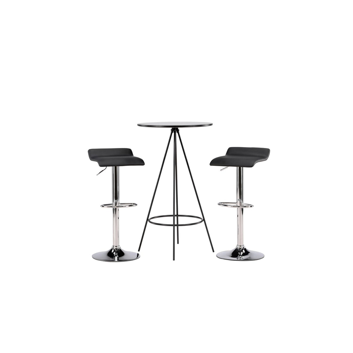 Bistro, Jonna Rund matgrupp Svart,Silver, Svart, ⌀60