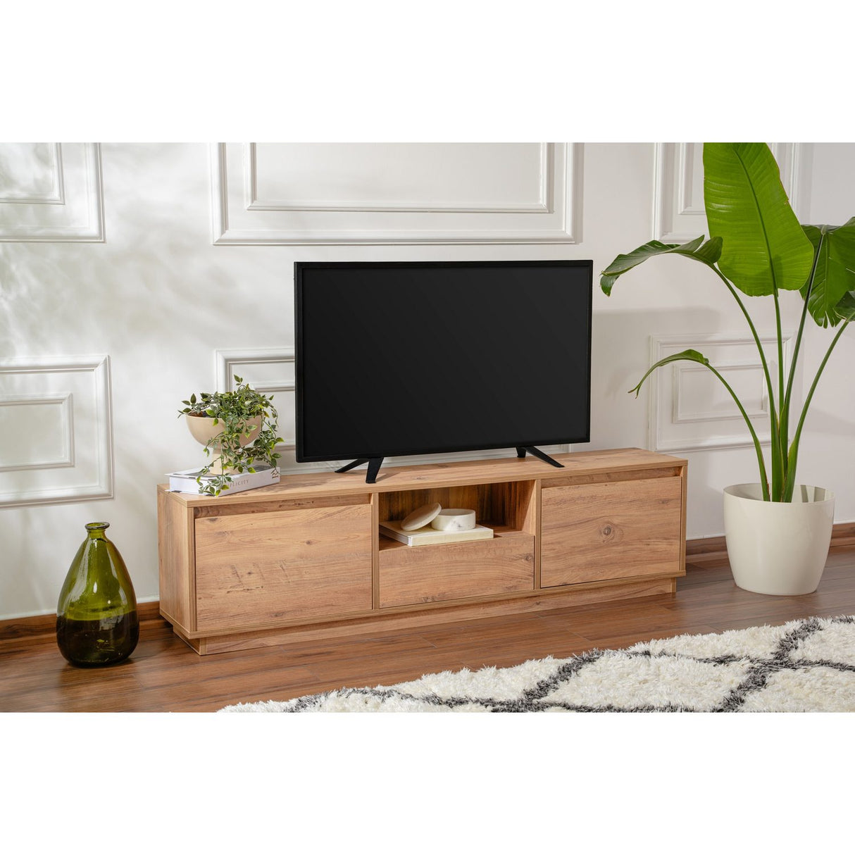 Vanguard (160 x 42 x 30 cm) TV-bänk Atlantic Pine