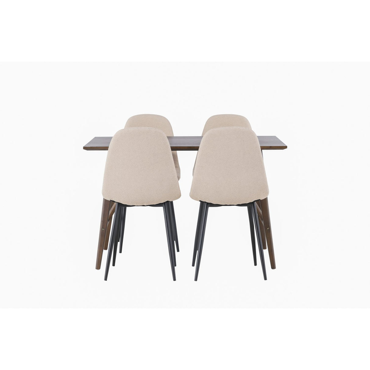 Kaseidon, Polar Rektangulär matgrupp Beige,Svart, Mörkbrun, 120 x 80