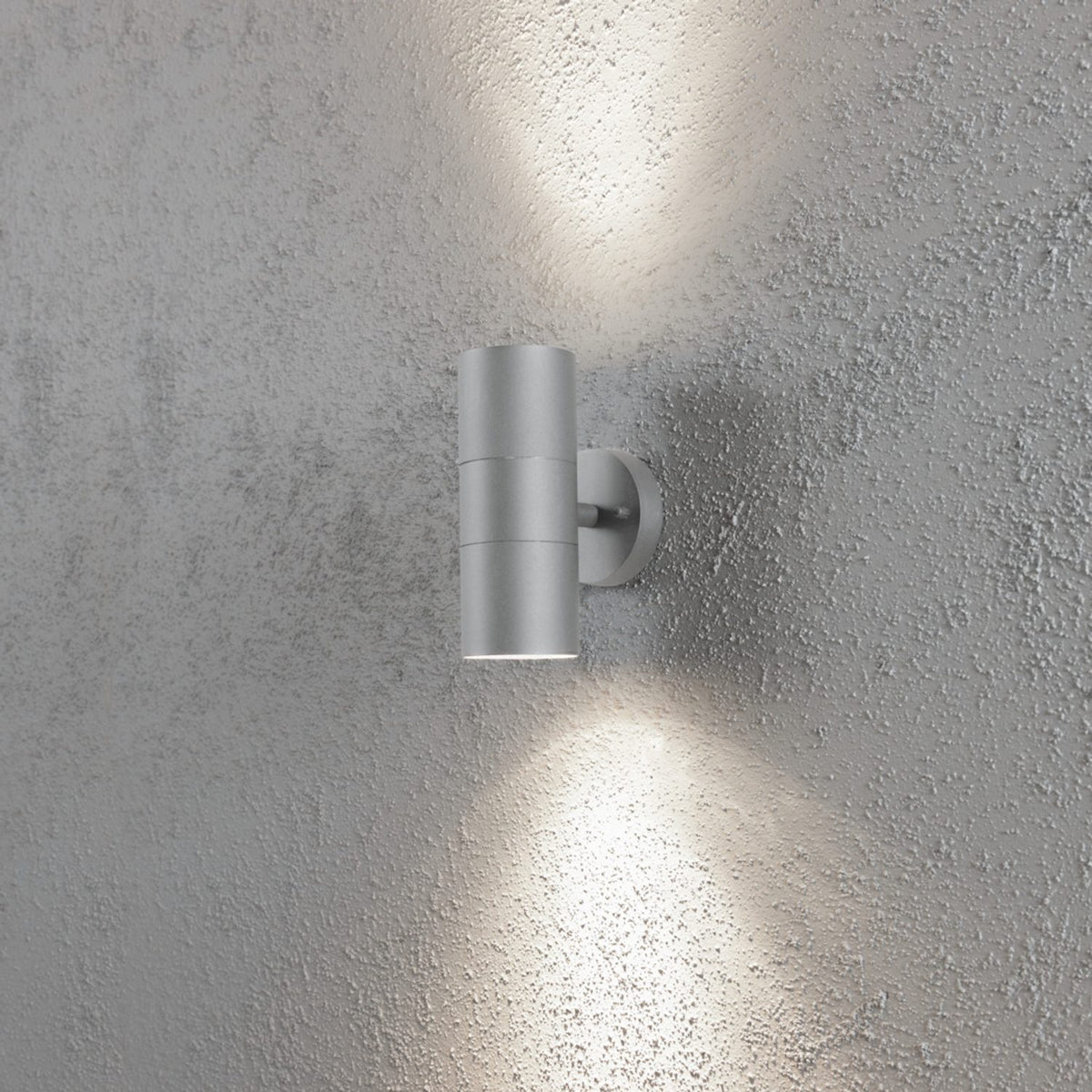 Modena Stor GU10 Upp/ner Vägglampa Ute Grå