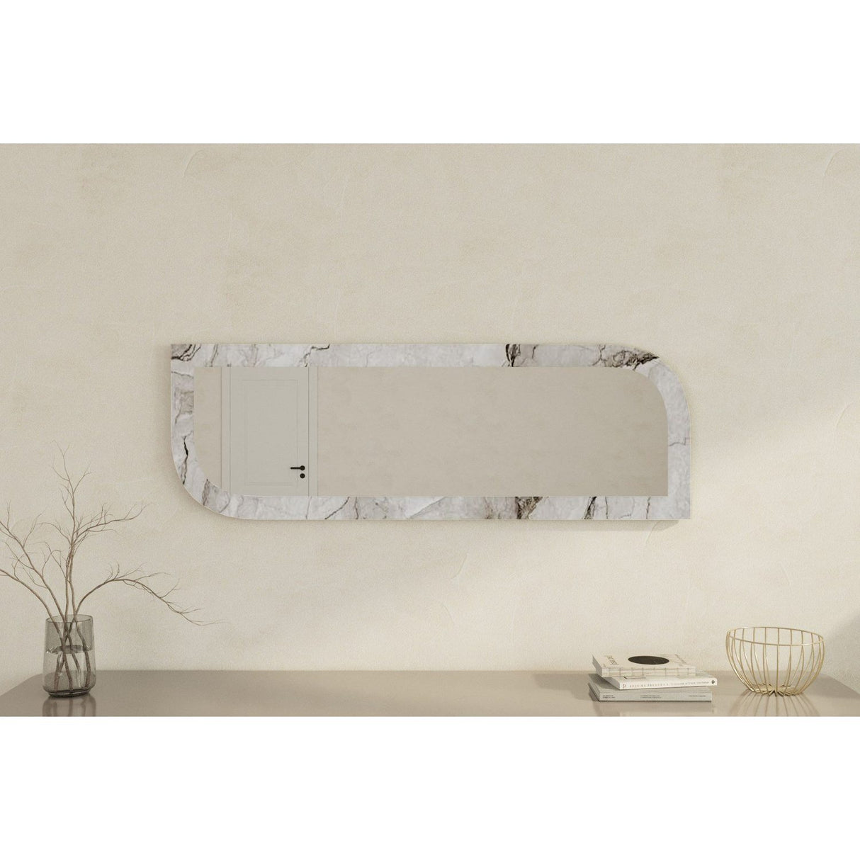 Lima (40 x 120 x 2,2 cm) Spegel Marmor
