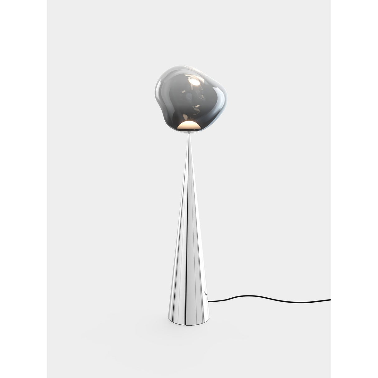 Melt Cone Fat Golvlampa Nickel/SIlver