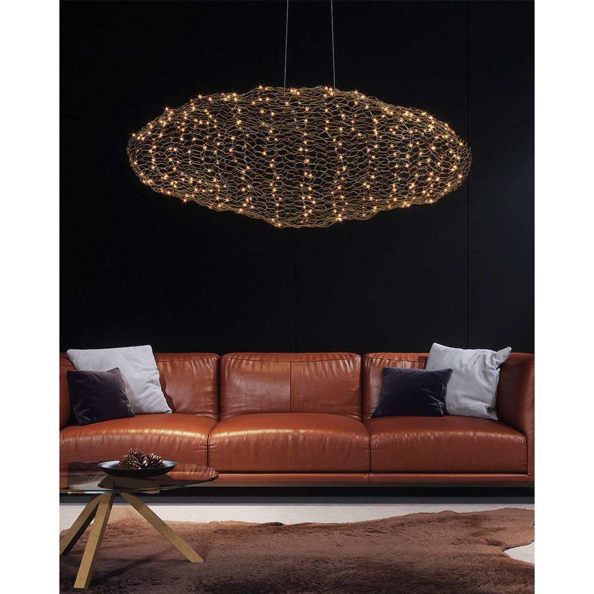 Hayden Taklampa 115 cm Guld