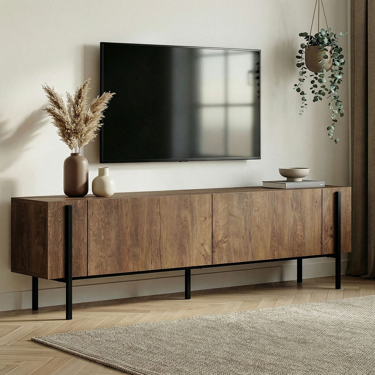 Carlito TV-bänk Oak Black