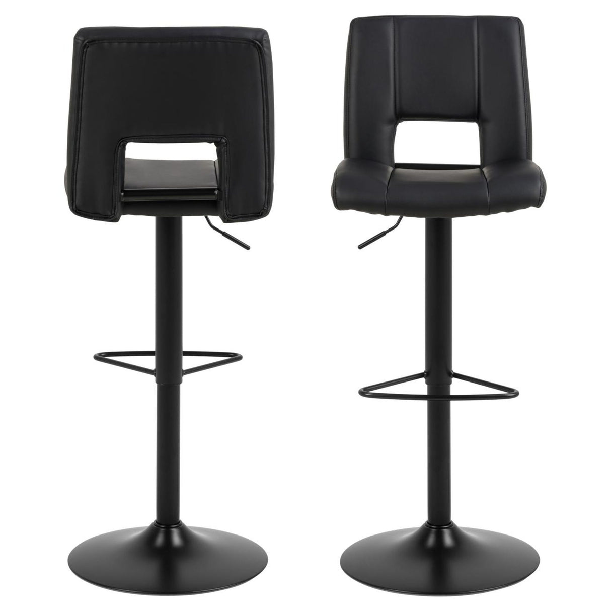 Strasbourg Barstol PU Svart