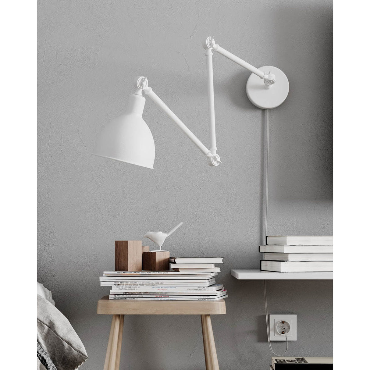 Bazar Vägglampa Sandvit