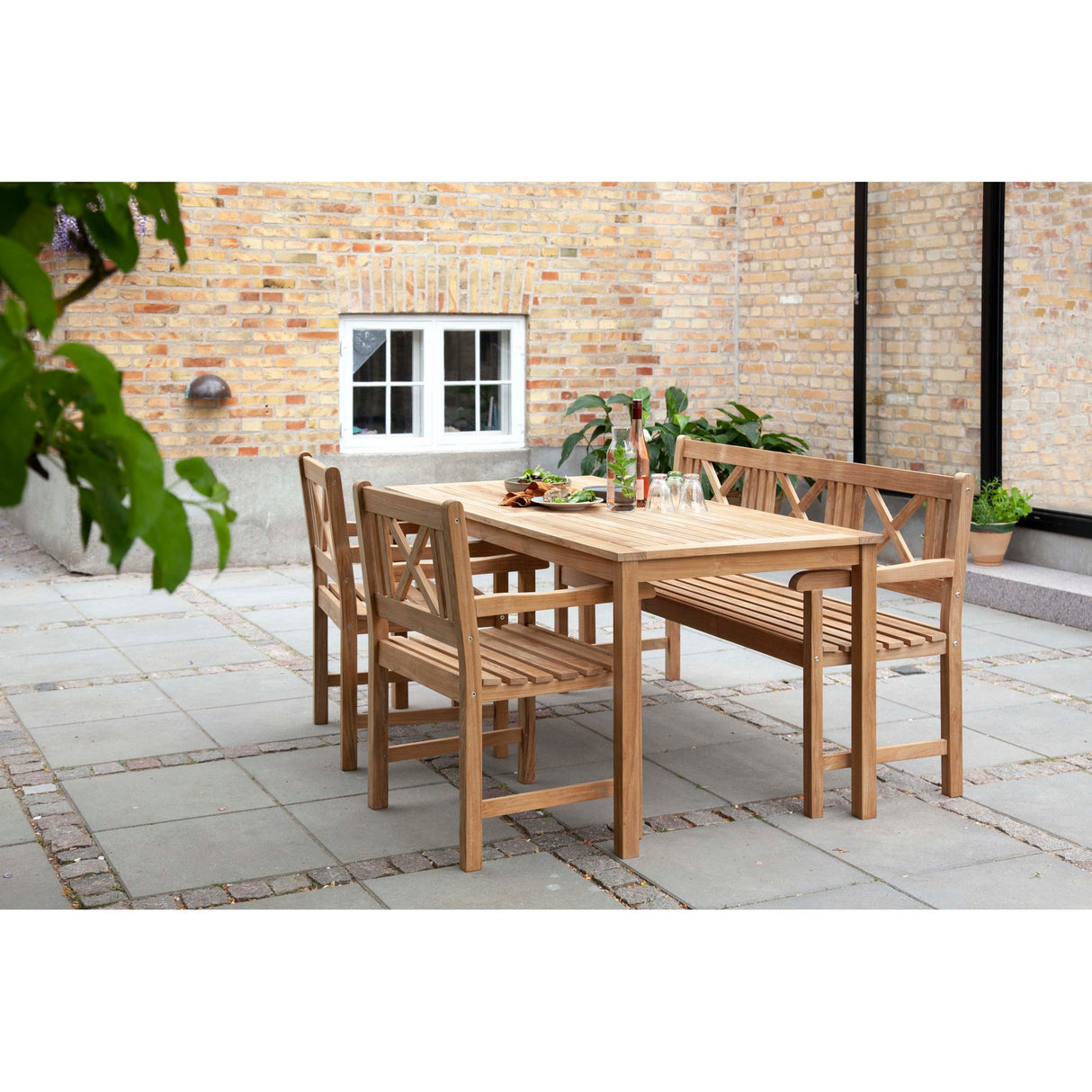 Rosenborg Trädgårdsbänk 3 personer 150x59 cm Teak