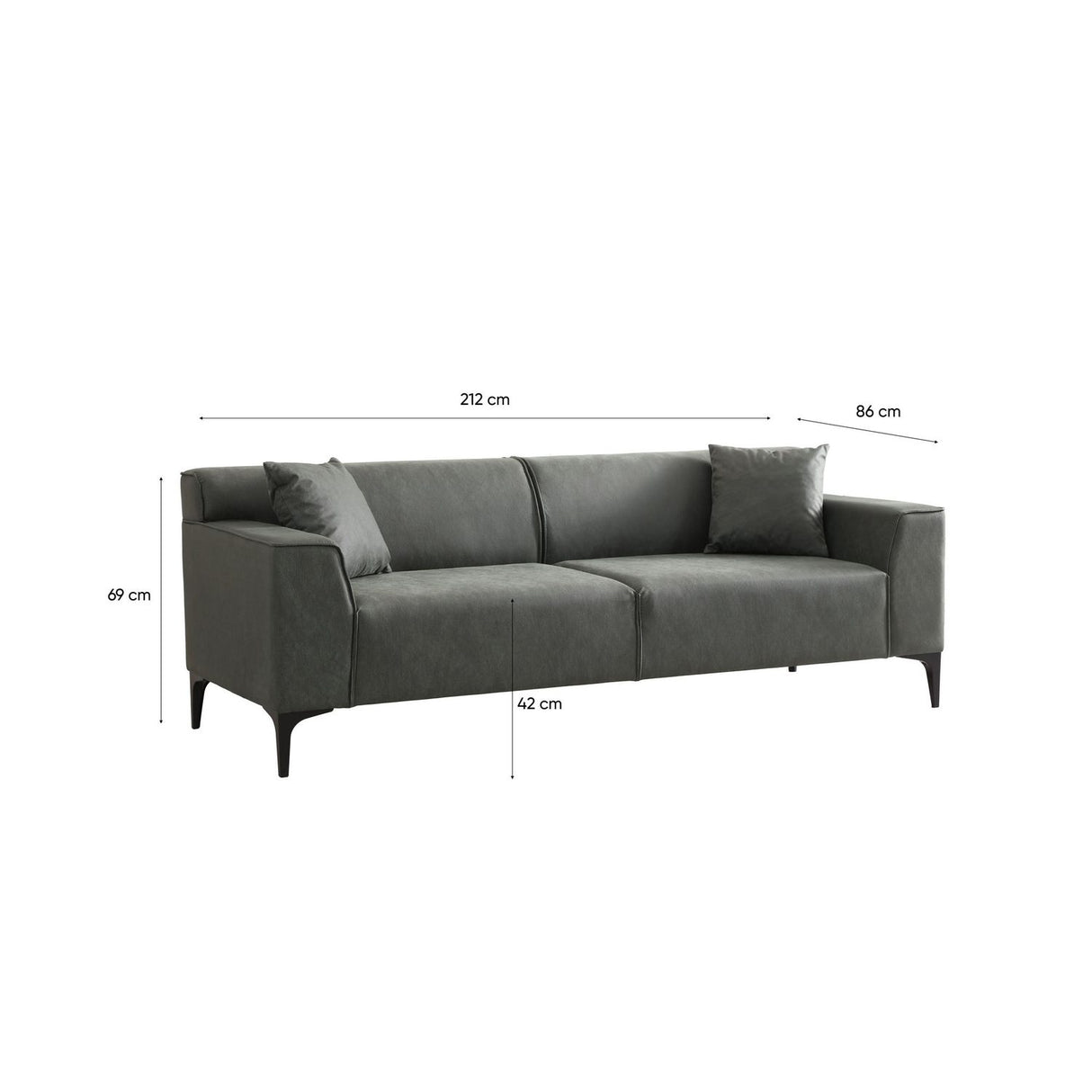 Piccolito 3-sits soffa Grön