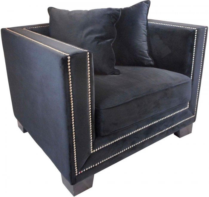 Cloude Fåtölj Svart Sammet