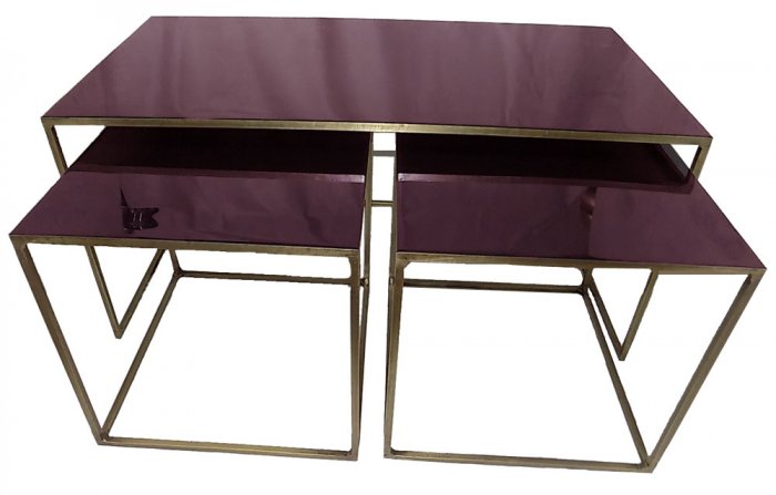 Mayfair Satsbord Plommon/Mässing