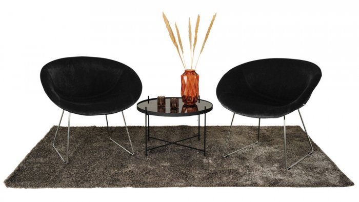 Scott Fåtölj Svart Sammet