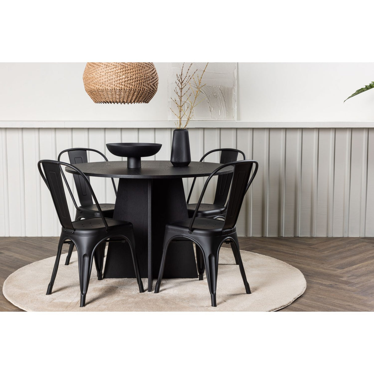 Bootcut, Tempe Rund matgrupp Svart, Svart, ⌀110