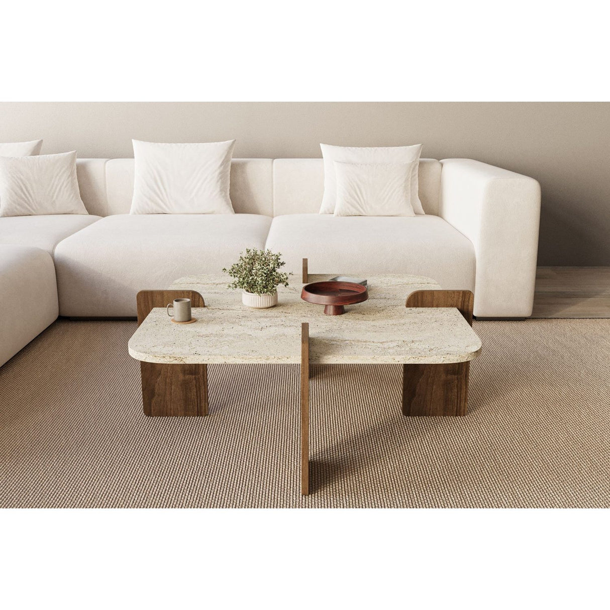 Disita Soffbord Travertine