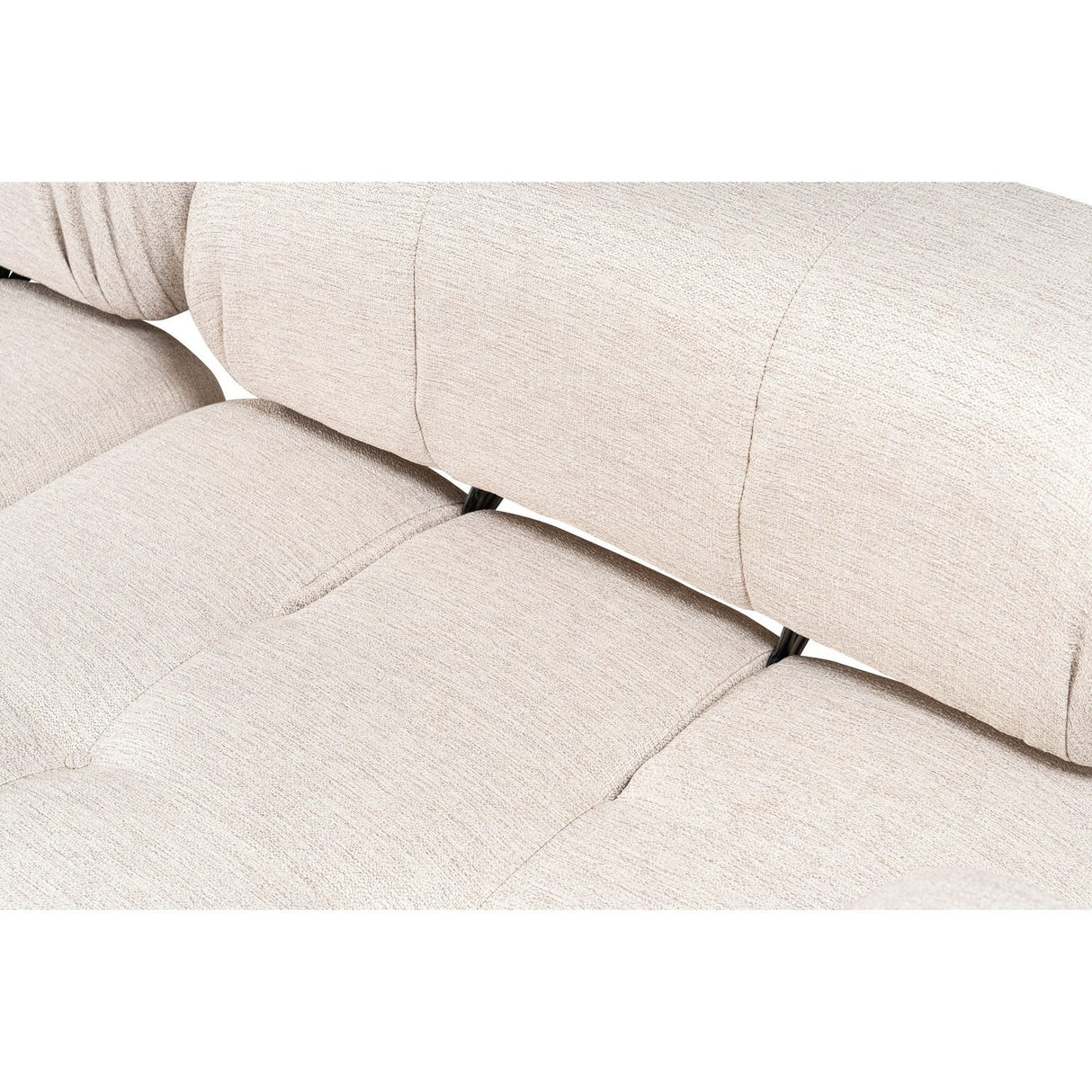 Tallinn 3-sits med puff (300-200 x 100 x 80 cm) Hörnsoffa Ljusbrun