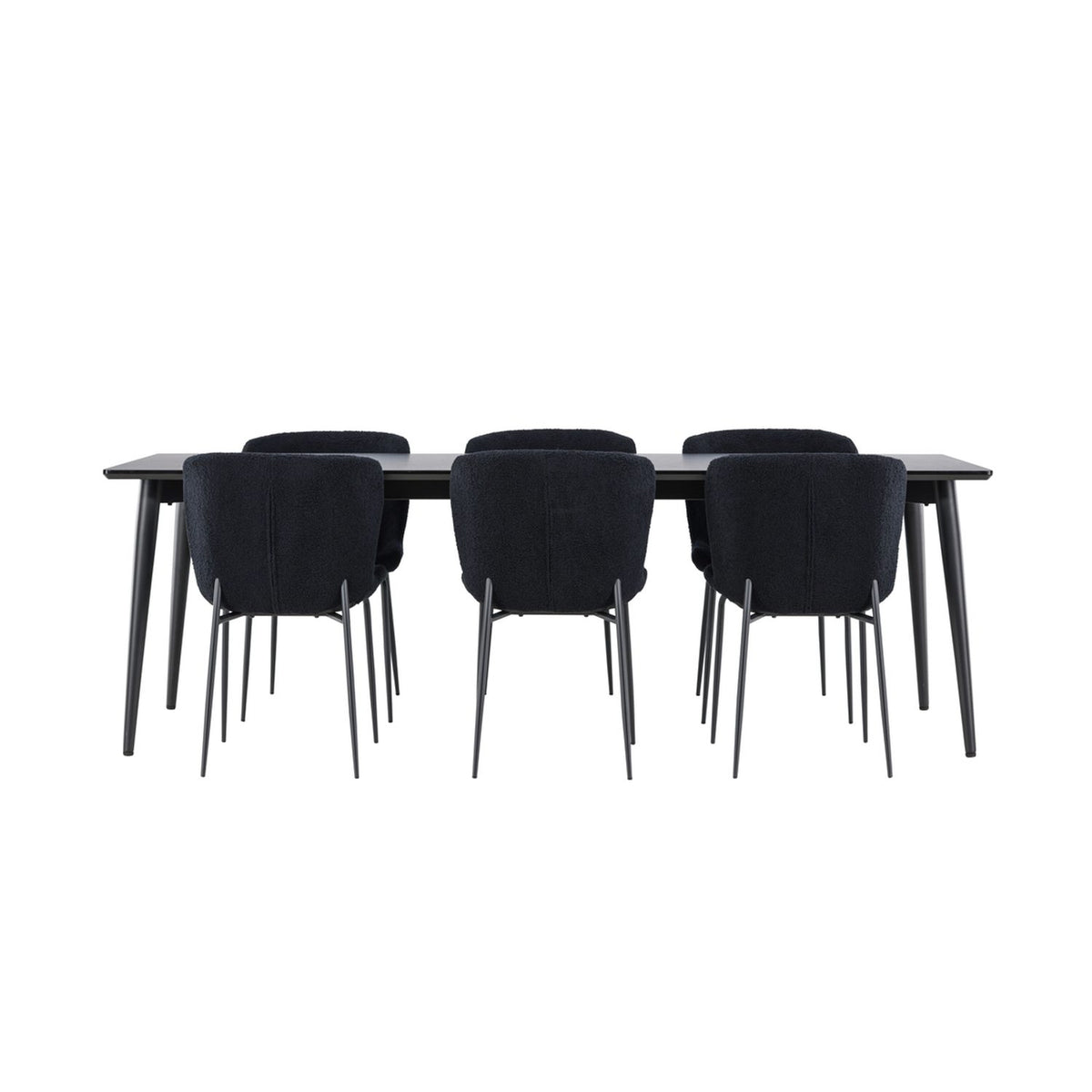 Ellis, Modesto Rektangulär matgrupp Svart, Svart, 230 x 85