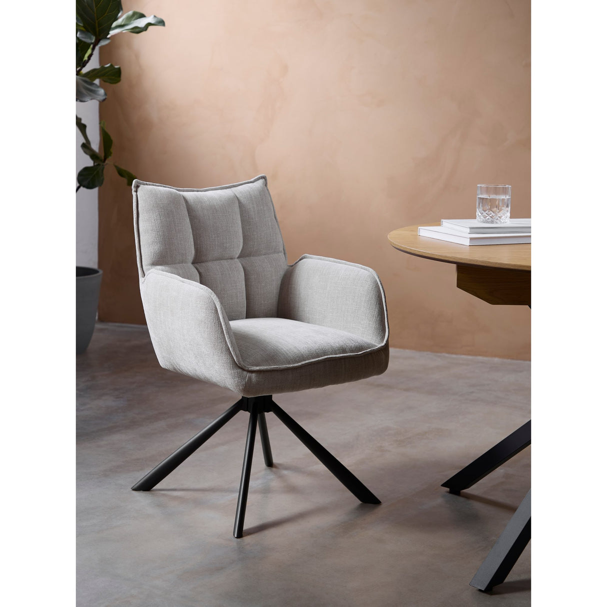 Strada Stol Beige, Metall