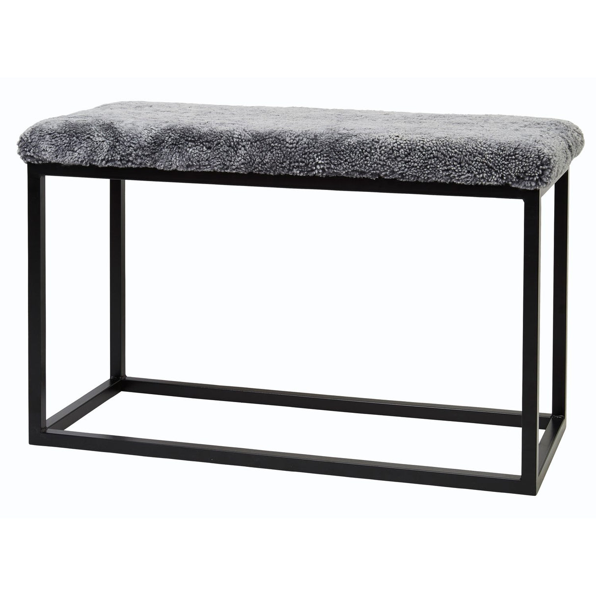 Palle L Bänk Charcoal Grey Silver/Black