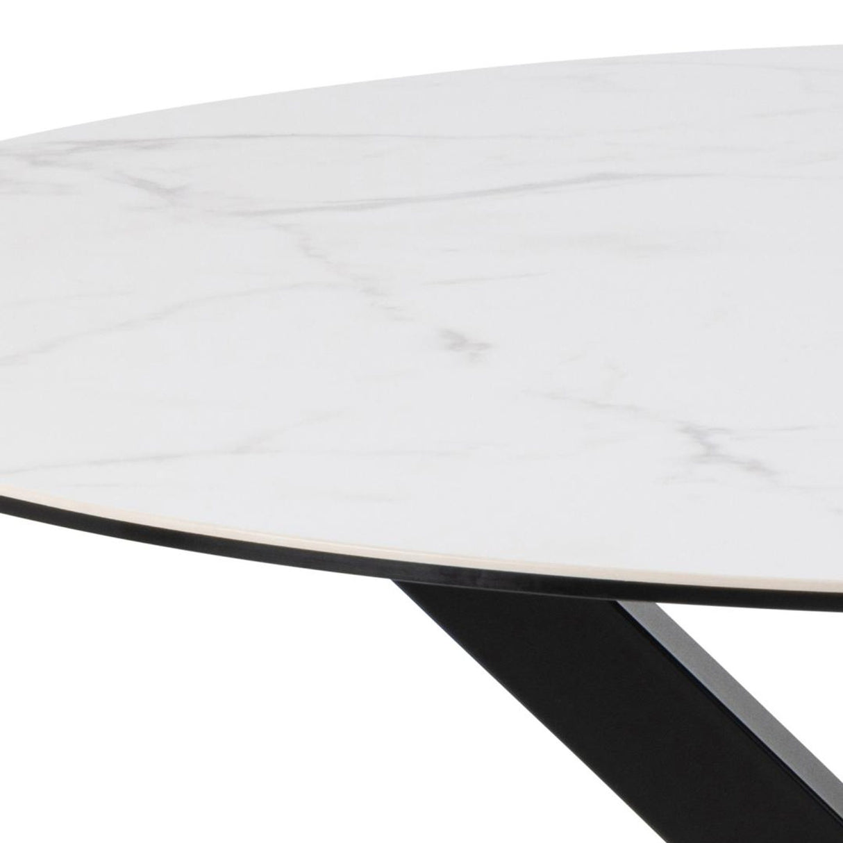 Verdun Matbord Rund 119 cm Vit Keramik