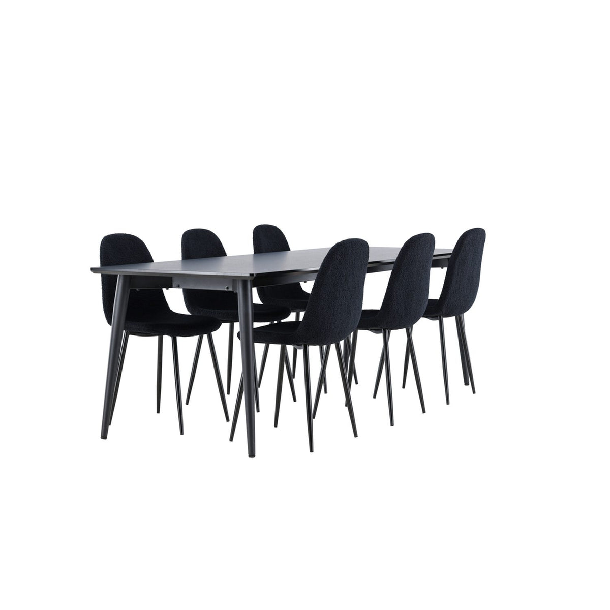 Ellis, Polar Rektangulär matgrupp Svart, Svart, 230 x 85