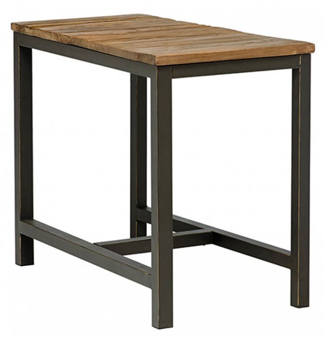 Vintage Tilläggsbord 58x90cm Brun/Svart