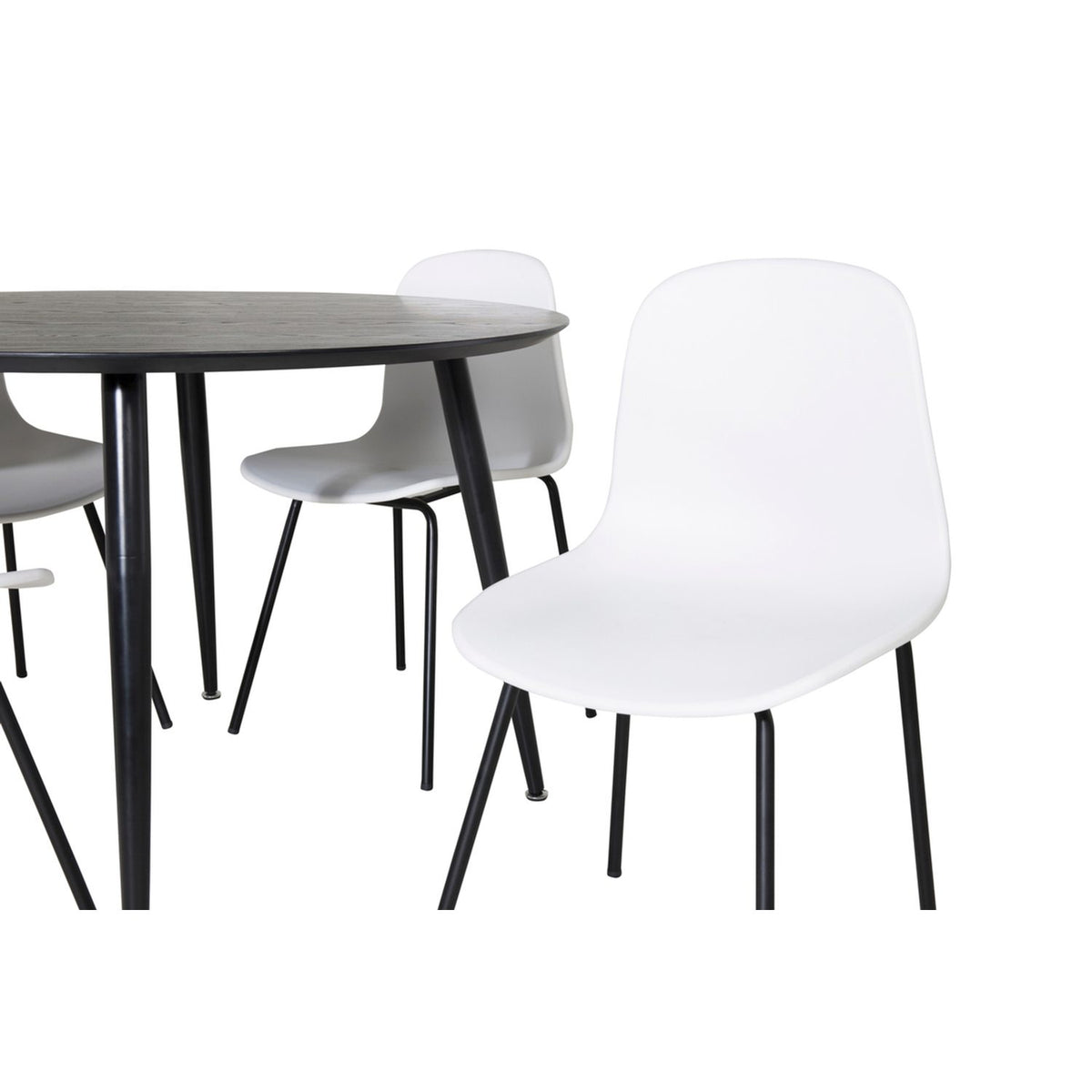 Dipp, Arctic Rund matgrupp Svart, vit, Svart, ⌀115