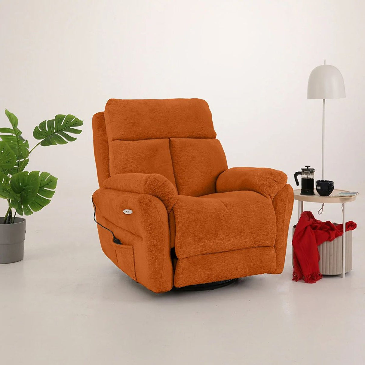 Angela Electric Reclinerfåtölj Tegelröd