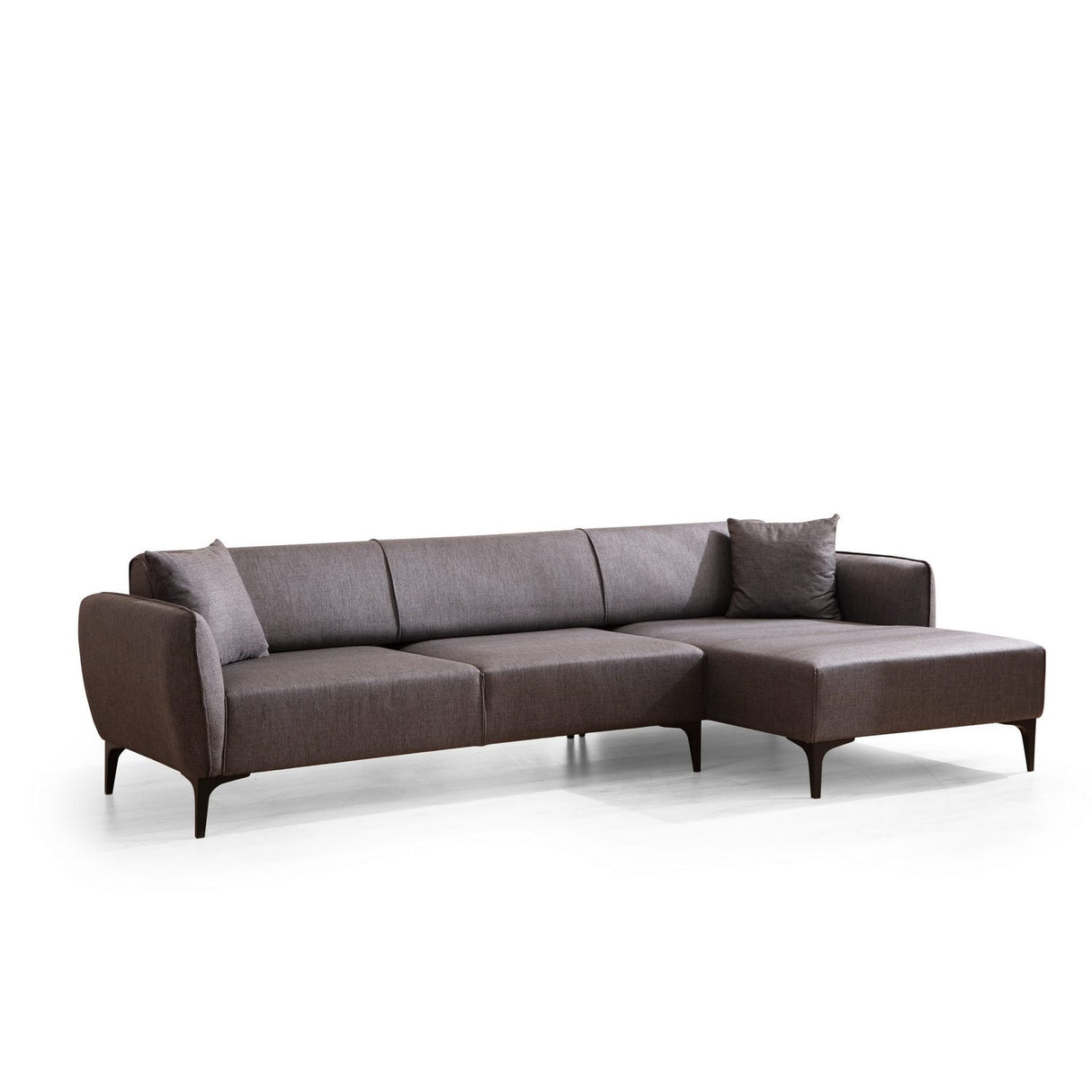 Gaborone (270-140 x 95 x 67 cm) Hörnsoffa Mörkgrå, Höger
