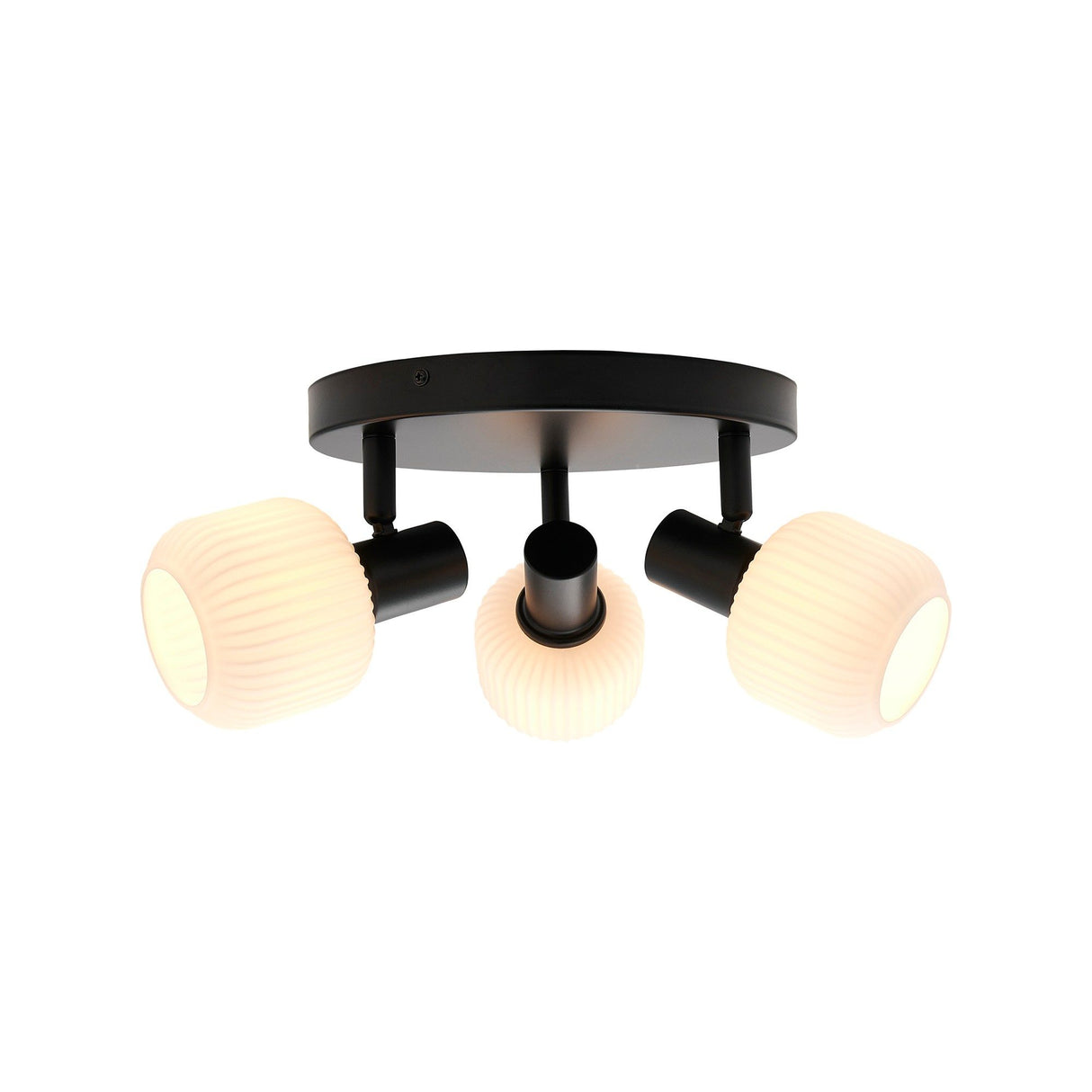 Milford Mini 3-Rondel Svart Plafond