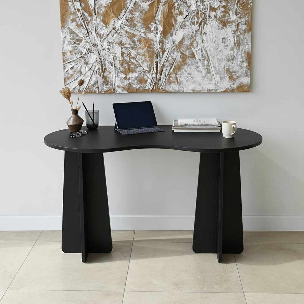 Nicosia (120 x 75 x 60 cm) Skrivbord Svart