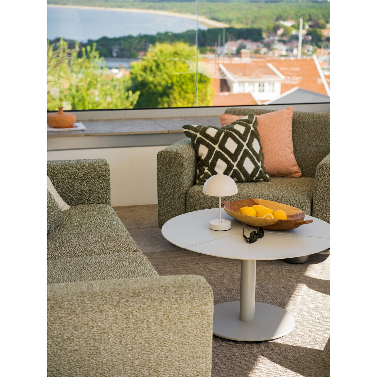 Bolster 2,5-sits Soffa 209x94 cm Antracit/Teddy Verde
