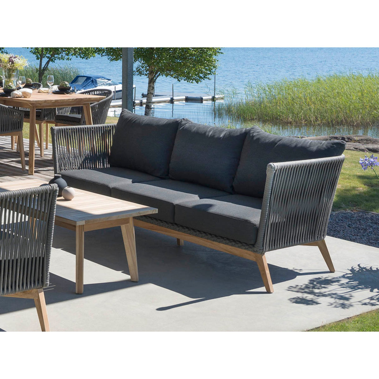 Himmelsnäs Utesoffa 3-Sits Grå