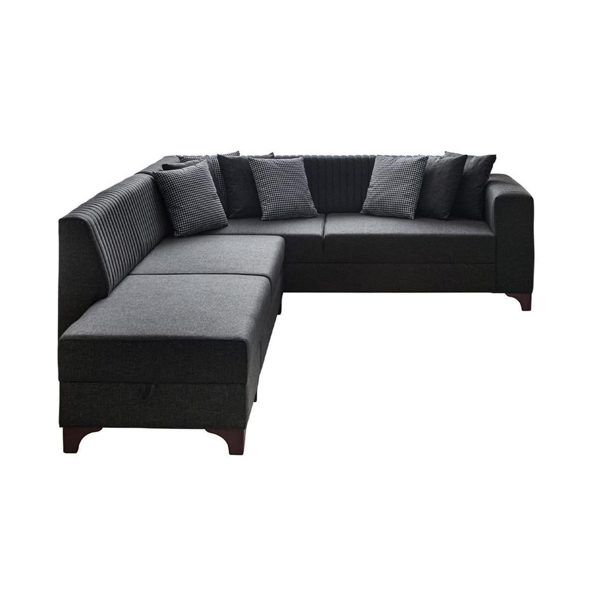 Harare (125 x 190 cm) Bäddsoffa, hörn Antracit, Vänster