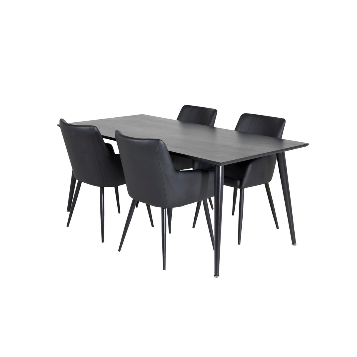Dipp, Comfort Rektangulär matgrupp Svart, Svart, 180 x 90