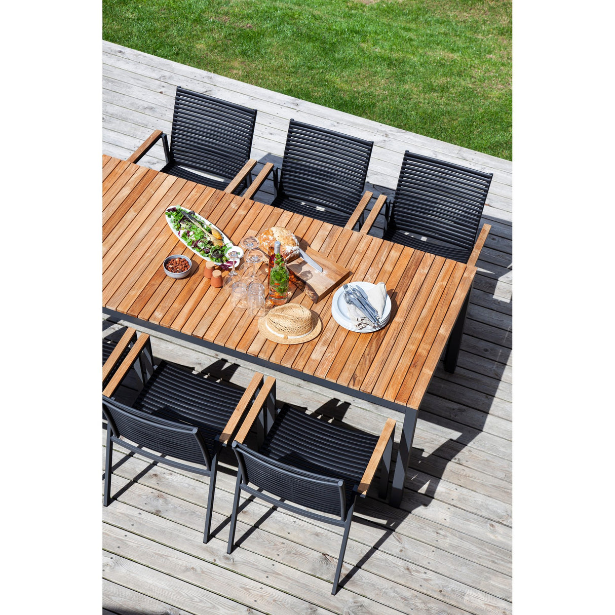 Mood Extreme Trädgårdsbord i Teak/Antracit Aluminium 208x100 cm